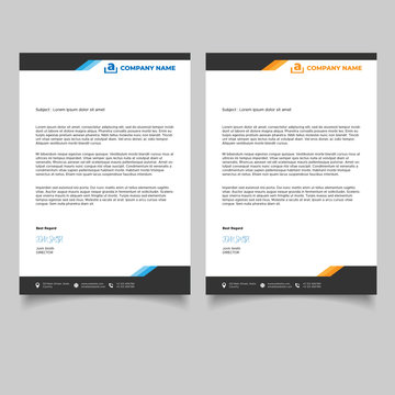 Minimal business letterhead templates design