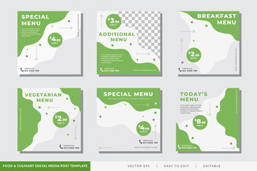 Food & culinary Social media post template