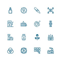 Editable 16 oil icons for web and mobile