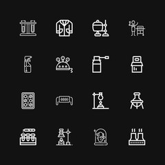 Editable 16 chemical icons for web and mobile