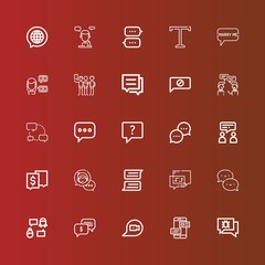 Editable 25 chatting icons for web and mobile