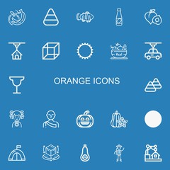 Editable 22 orange icons for web and mobile