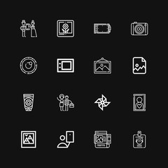 Editable 16 photo icons for web and mobile