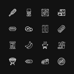 Editable 16 sausage icons for web and mobile