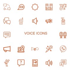 Editable 22 voice icons for web and mobile