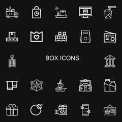 Editable 22 box icons for web and mobile