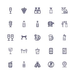 Editable 25 alcohol icons for web and mobile