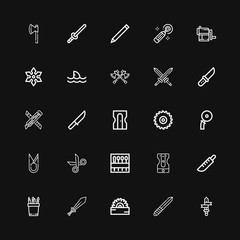 Editable 25 sharp icons for web and mobile