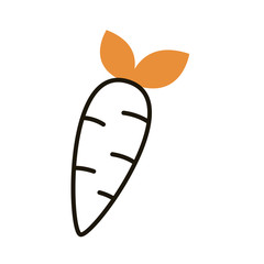 fresh carrot vegetable hand line and fill style