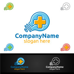 Cross Idea Medical Hospital Logo for Emergency Clinic Drug store or Volunteers Concept