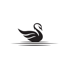 Swan logo icon design template