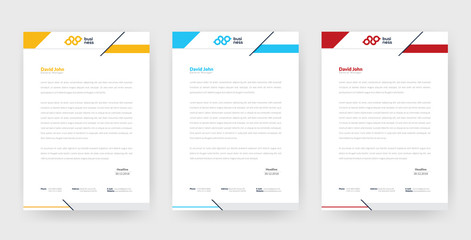 Unique style letter head templates for your Business.