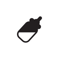 Milk bottle logo design for baby vector