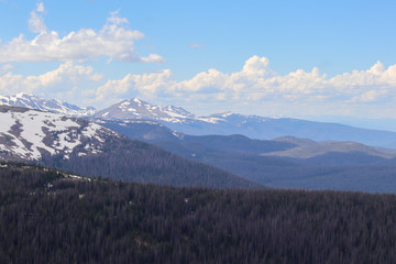 A view of the side of the Colorado mountain. High quality photo