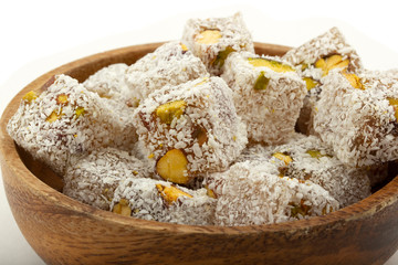 traditional Turkish delight with pistachio