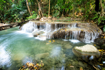 Beautiful Waterfall in tripical forest.