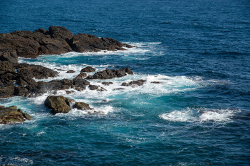 荒れた海　爪木崎海岸