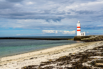 Beautiful Nordic Iceland lighthouse seascape