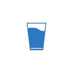 Glass of Water related vector glyph icon. Isolated on white background. Vector illustration.