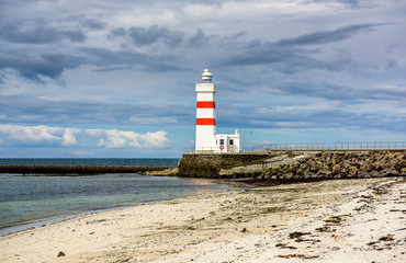 Fototapeta premium Beautiful Nordic Iceland lighthouse seascape