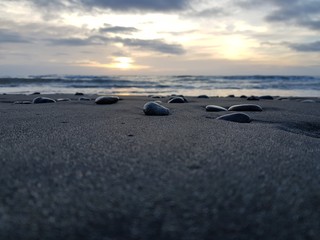 Just a regular rock in a regular sunset