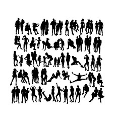 People Activity Silhouettes, art vector design