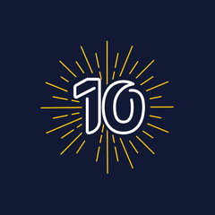 10 Years Anniversary Celebration Vector Template Design Illustration