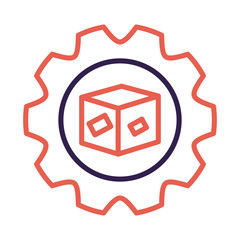 box carton packing in gear line style