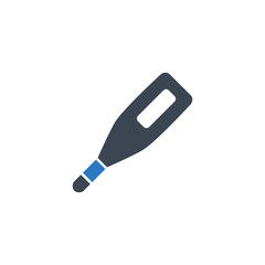 Medical Thermometer related vector glyph icon. Isolated on white background. Vector illustration.