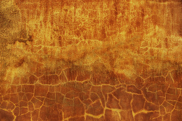 shabby orange stucco background with cracks