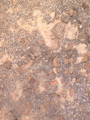 Rocks and sand - desert ground.