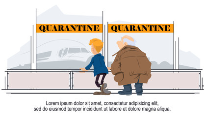 Passengers at quarantine. Bad travel. Funny people.