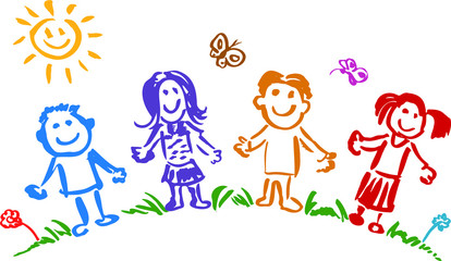 Background for Children's Day. Vector illustration.