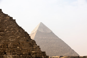Fototapeta na wymiar View of Great Pyramids of Giza
