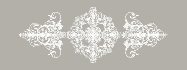 Decorated with elegant and luxurious patterns. Rococo, Baroque style, retro elements, invitation cards, textiles, wrapping paper and fabric design.