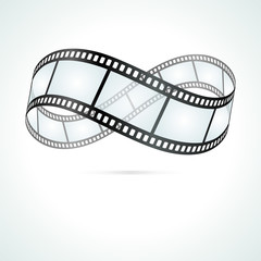 Eternity symbol from roll film vector illustration
