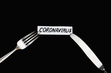 Food closed due to coronavirus. The concept of coronavirus.