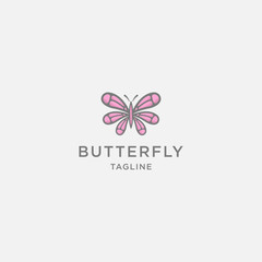 Butterfly logo design template - vector