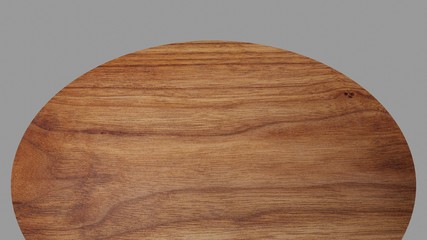 3D rendering perspective minimal round table on clear background.