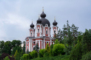 Fototapeta na wymiar Beautiful view of Curchi Monastery in Moldavia in summer