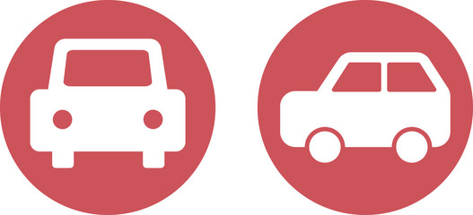Obraz premium 車のアイコンのセット／ベクター／イラスト
