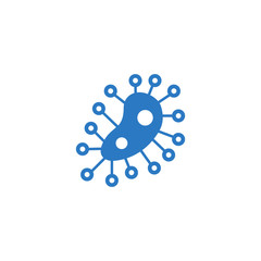 Microbe related vector glyph icon. Isolated on white background. Vector illustration.