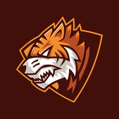 Beast Tiger head sport logo design