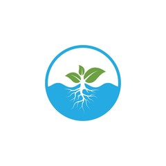 hydroponics logo vector illustration design
