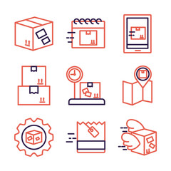 bundle of delivery service icons