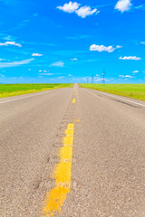 Highway across the Prairies