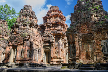 Fototapeta na wymiar Preah Ko Temple. Late 9th Century