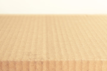 carton paper empty on table top for shelf showing of product
