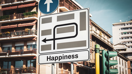 Street Sign to Happiness