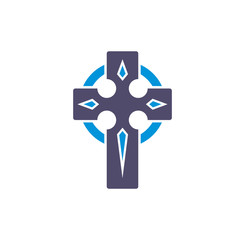 Cross icon on background for graphic and web design. Creative illustration concept symbol for web or mobile app
